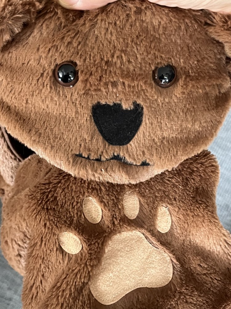 Teddybär Weste mit Hoodie ca Gr.122 Fake Fur braun