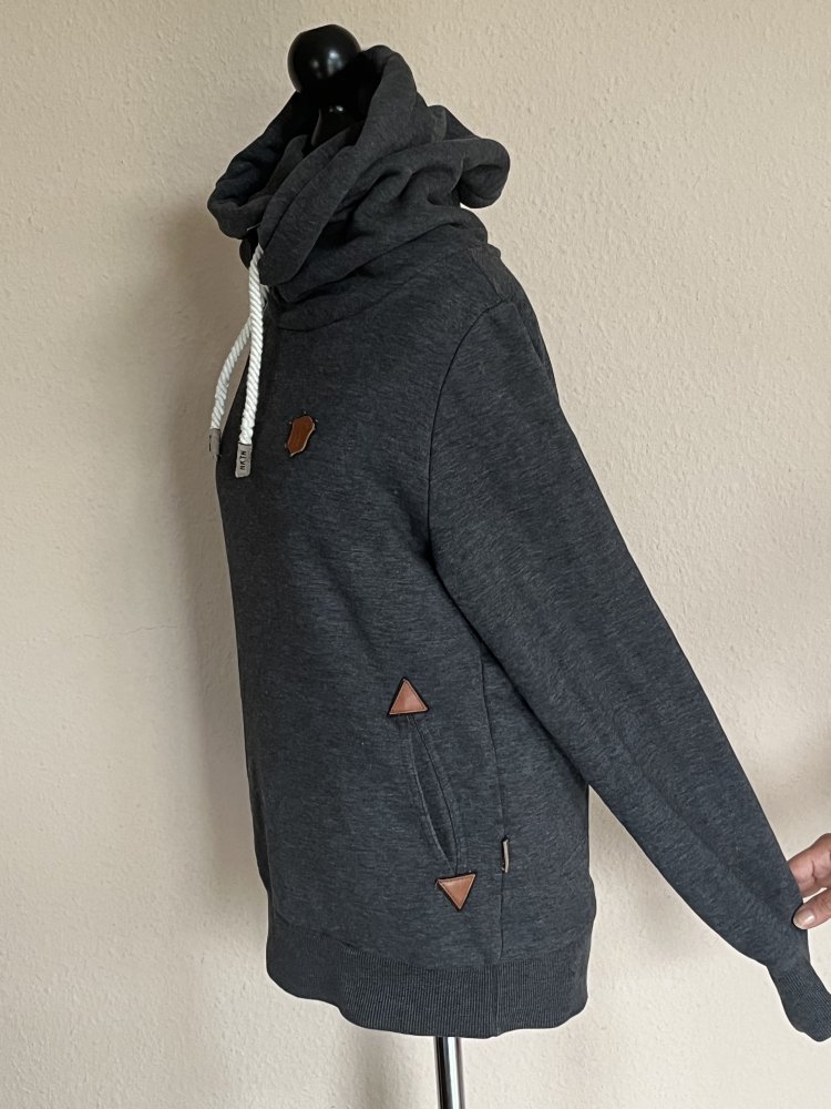 Naketano Hoodie Sweatshirt Gr.M grau Model Schnizzel Dizzel Popizzel Neuwertig