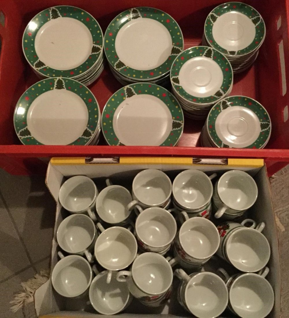 Luciano Café Service 18 teilig Weihnachts X-Mas Motiv Neu