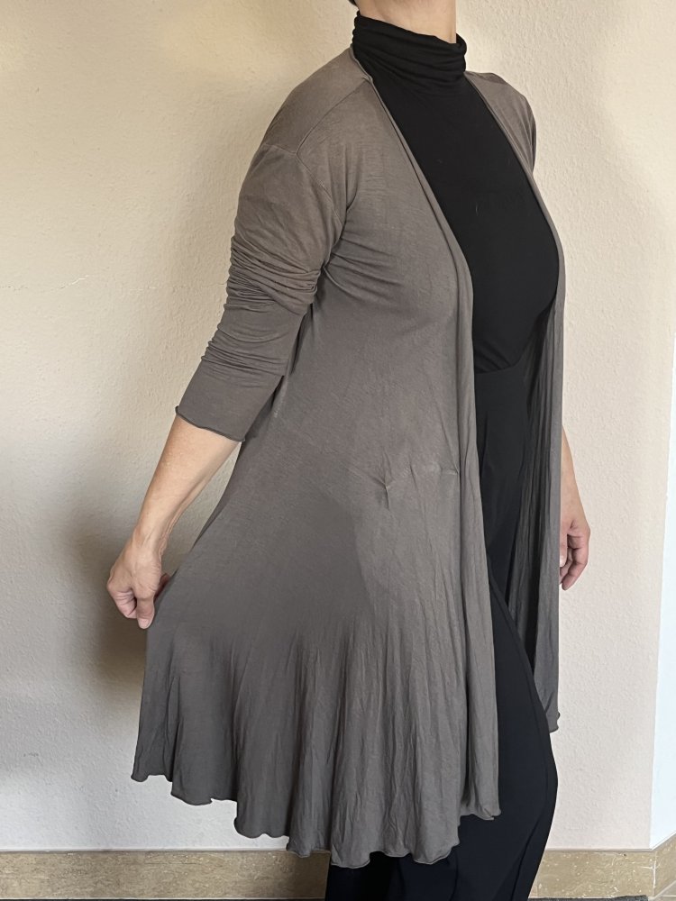 3 Anne L Long Sommer Cardigans Gr.M/L in Khaki, Grau und schwarz