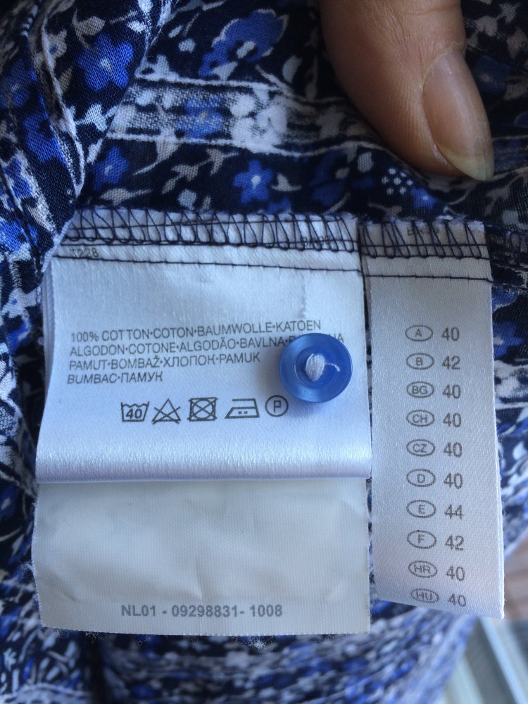 C&A Biese n Bluse Gr.L geblümt und hinten bindbar