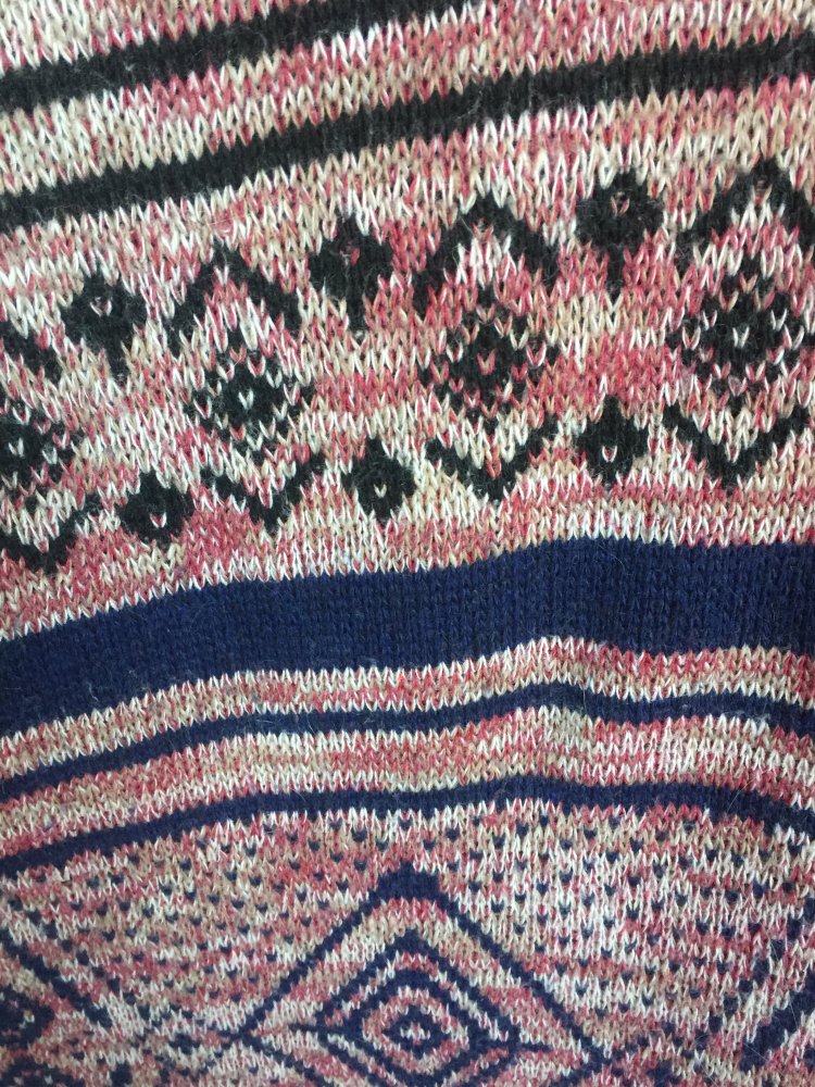 Woven Heart Long Strick Cardigan Gr.M/L im Ethno Design