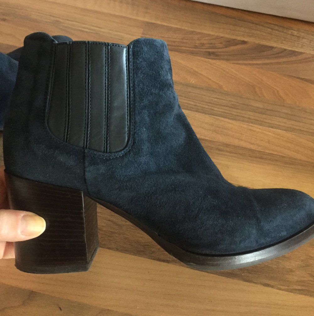 Alberto Fermani Leder Cowboy Stiefeletten Gr.39 dunkelblau