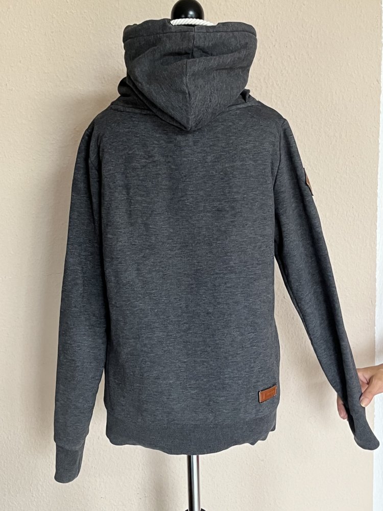 Naketano Hoodie Sweatshirt Gr.M grau Model Schnizzel Dizzel Popizzel Neuwertig