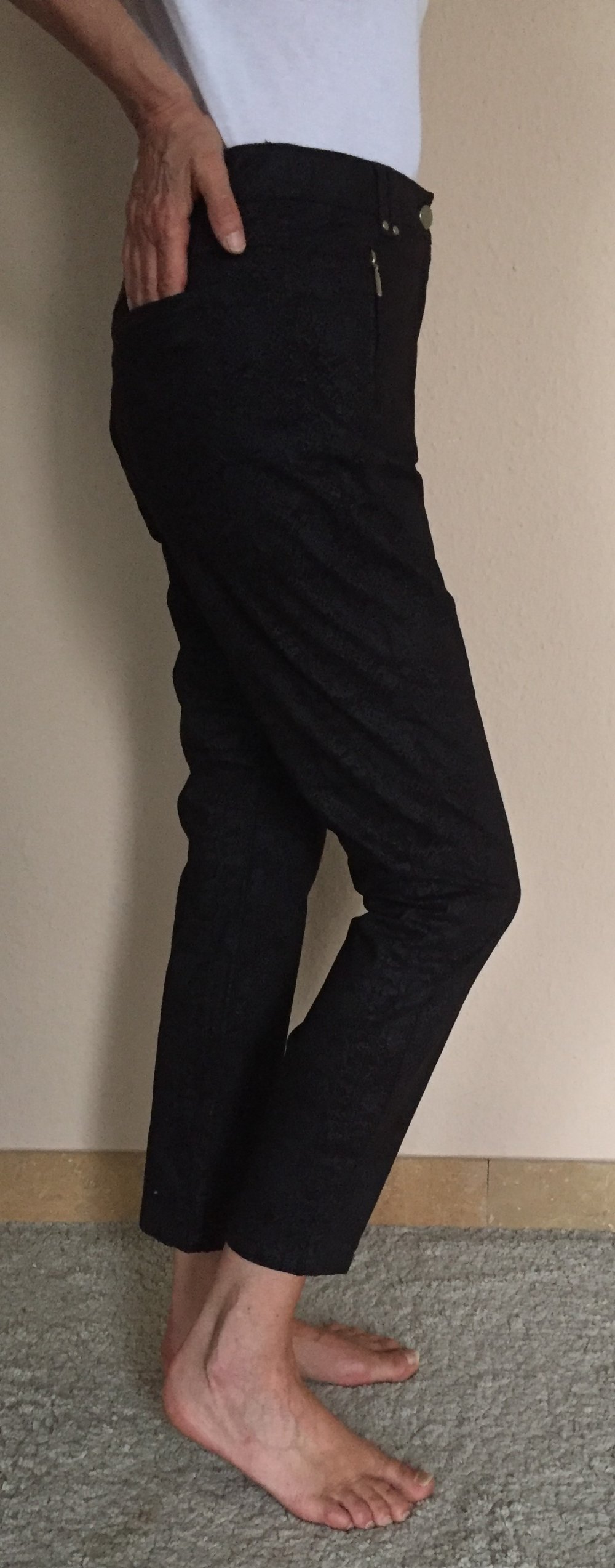 C&A Snakeprint High Waist Denim Stretch Hose Gr.38K in Metallic Optik