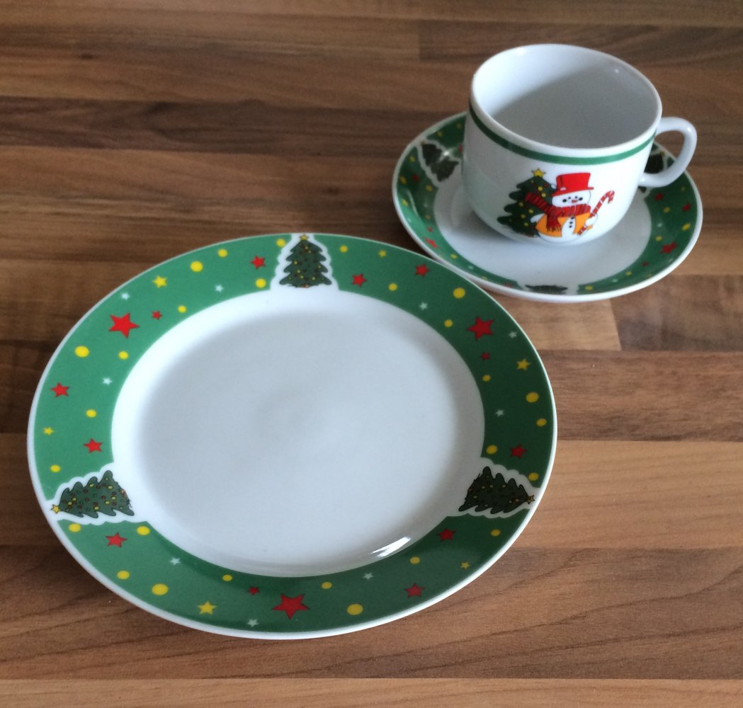 Luciano Café Service 18 teilig Weihnachts X-Mas Motiv Neu