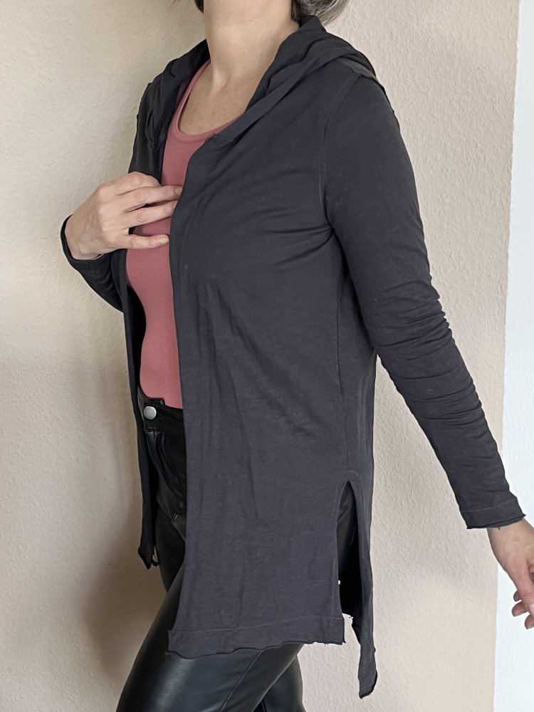 Sublevel Sommer Sweaty Hoodie Cardigan Gr.S/M dunkelgrau