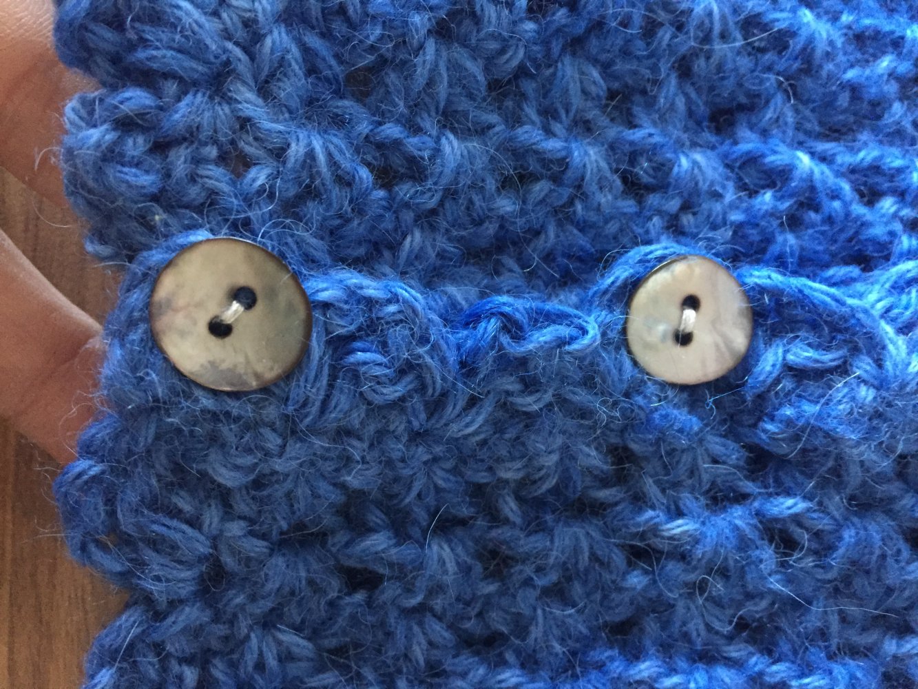 Baby Alpaka Wollschal Kragen Handgestrickt aus Chile