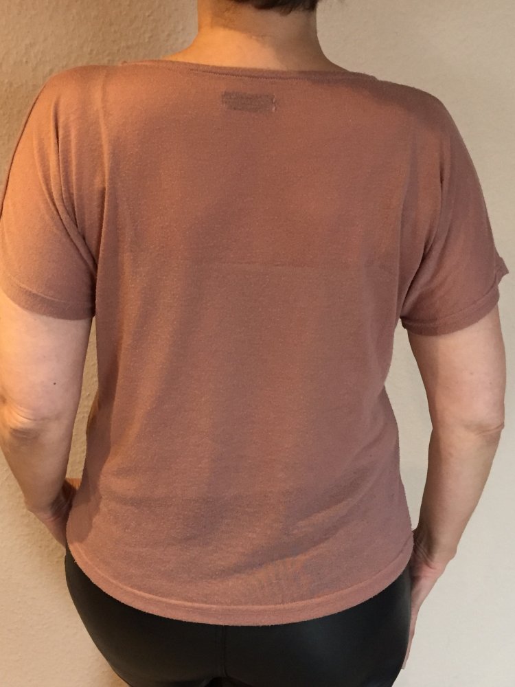 Vero Moda Fino Top Kurz arm Gr.L Rose schwarz