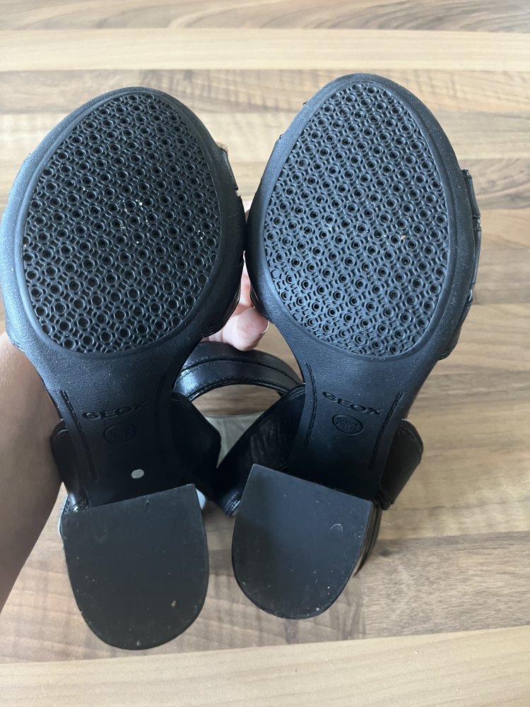Geox Respira High Heel Sandalen Gr.37 Schwarz mit atmungsaktiver Sohle