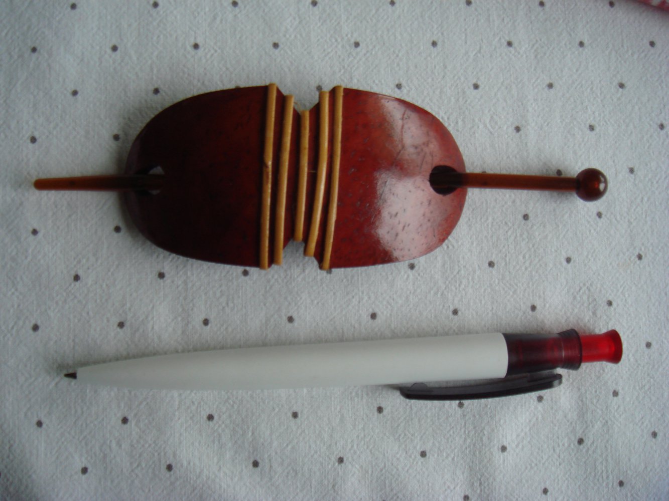 2 Vintage Spangen Haarspange braun mit Pailletten Duttnadel  - neu