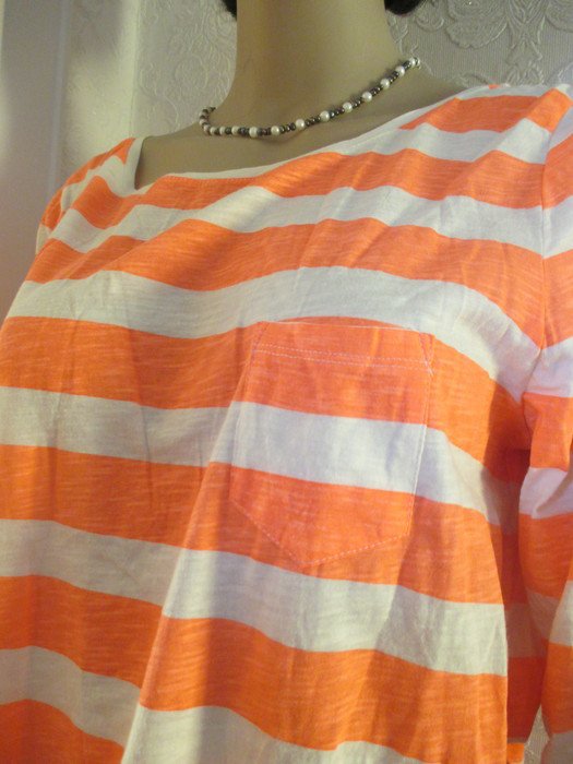 NEU mit ETIKETT * Stylisch * ausgefallen * Dreiviertel * 3/4 Arm * Neon * Block- Streifen * T- Shirt 