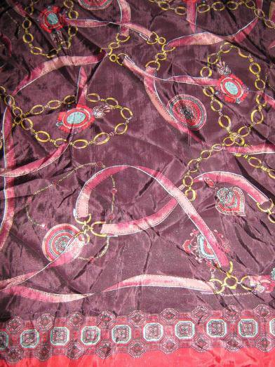 NEU mit ETIKETT * Edel * Seiden Chiffon * XXL * Ketten- Print * Hals * Tuch * Schal * Scarf * 
