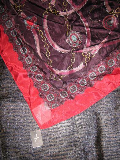 NEU mit ETIKETT * Edel * Seiden Chiffon * XXL * Ketten- Print * Hals * Tuch * Schal * Scarf * 