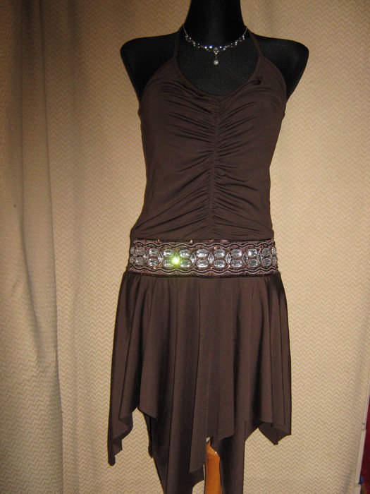 NEU * Original VINTAGE * Edel * Anlass * Party * Cocktail * Abend * Strass * Kristalle * Glitzer * Stickerei * Neckholder * Zipfel * Kleid 