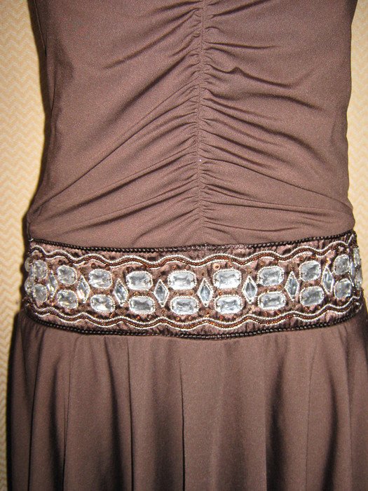 NEU * Original VINTAGE * Edel * Anlass * Party * Cocktail * Abend * Strass * Kristalle * Glitzer * Stickerei * Neckholder * Zipfel * Kleid 