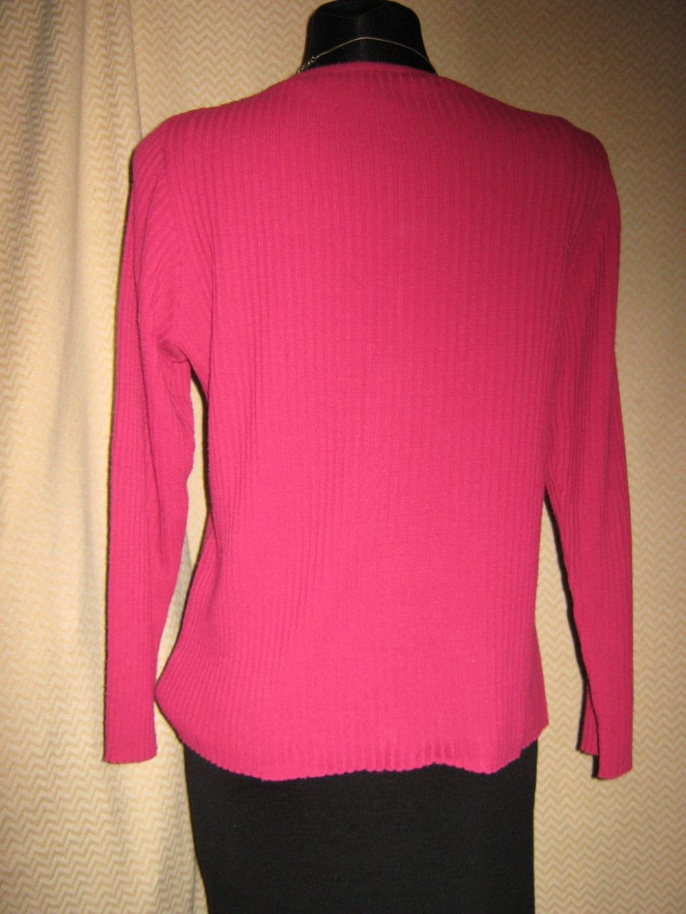 Edel * klassisch * Original VINTAGE * DESIGNER * Ripp * Fein- Strickjacke * Cardigan * Gr. 40- 42/ M * pink *