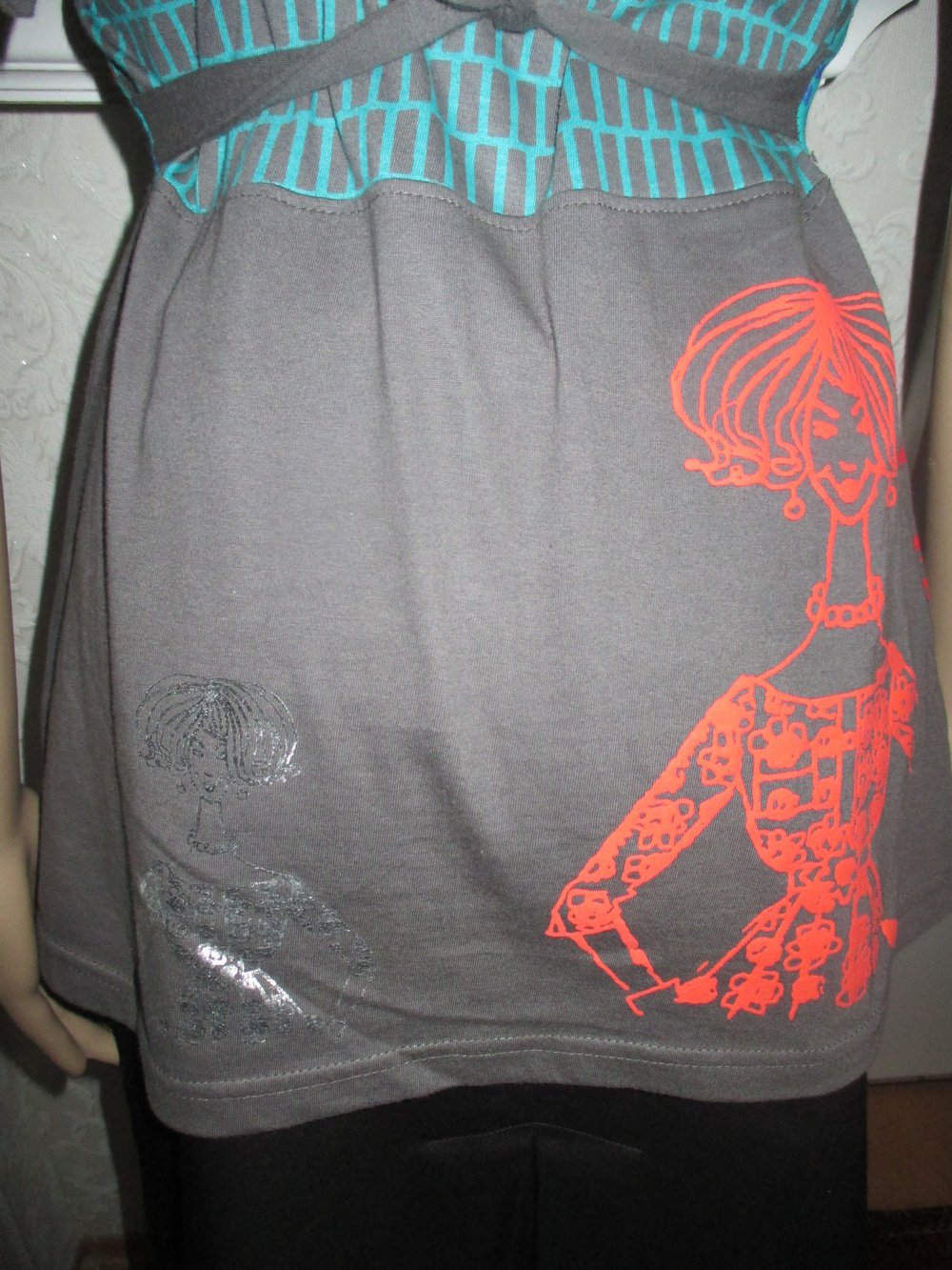 NEU * Glitzer * Pailletten * Blumen Blüten * Flower- Power * Stickerei * Hippie- Asia- Style * Wickel- Optik T- Shirt * Tunika 