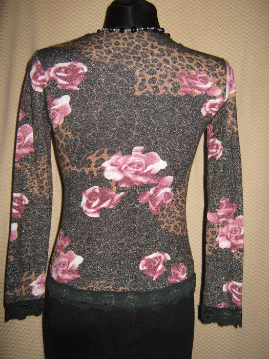 NEU * Lurex Glitzer * Rosen * Romantik * Animal- Style * Feinstrick- Pullover 