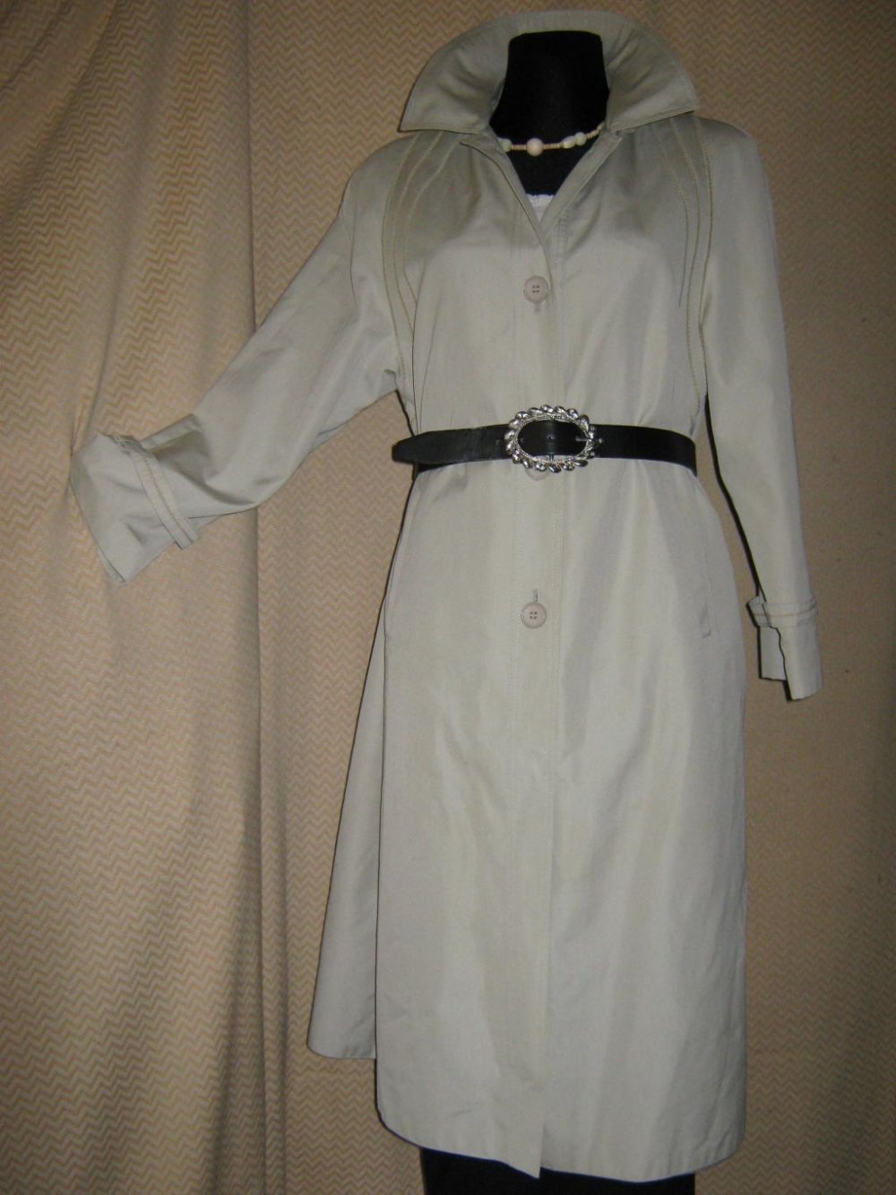  NEU * Edel * klassisch * Original VINTAGE * DESIGNER * Trench- Coat * Mantel * Gr. 36, 38- 40/ S- M * kitt *