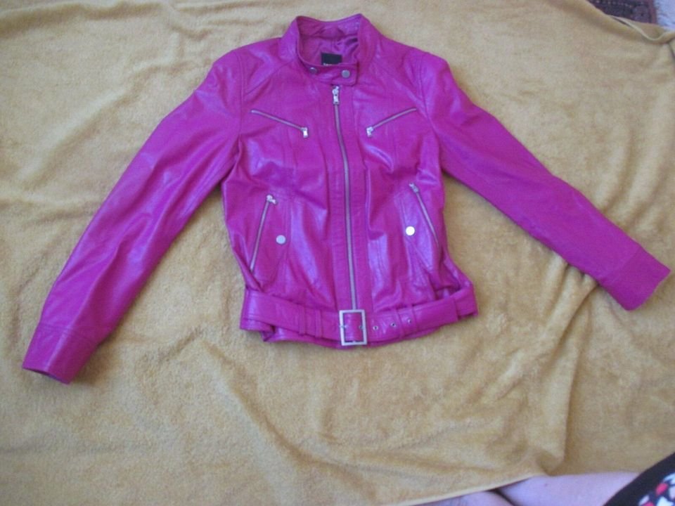 NEU * Ausgefallen * Biker-Style * Echt * Glatt * Nappa * Leder * Jacke * Lederjacke 