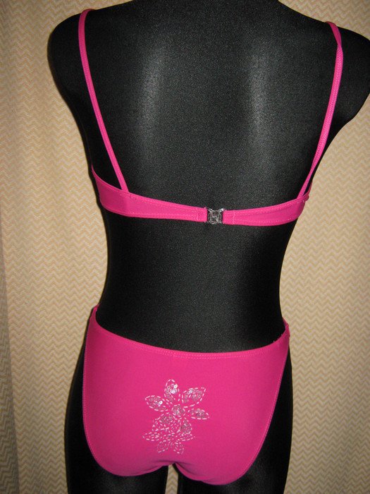 NEU * Sexy * ausgefallen * Hippie * Coachella * Festival- Look * Glitzer * Pailletten * Blumen * Blüten * Flower- Power * Stickerei * Bügel * Bikini ''H&M'' LTdE * Gr. 36/ S * pink * 