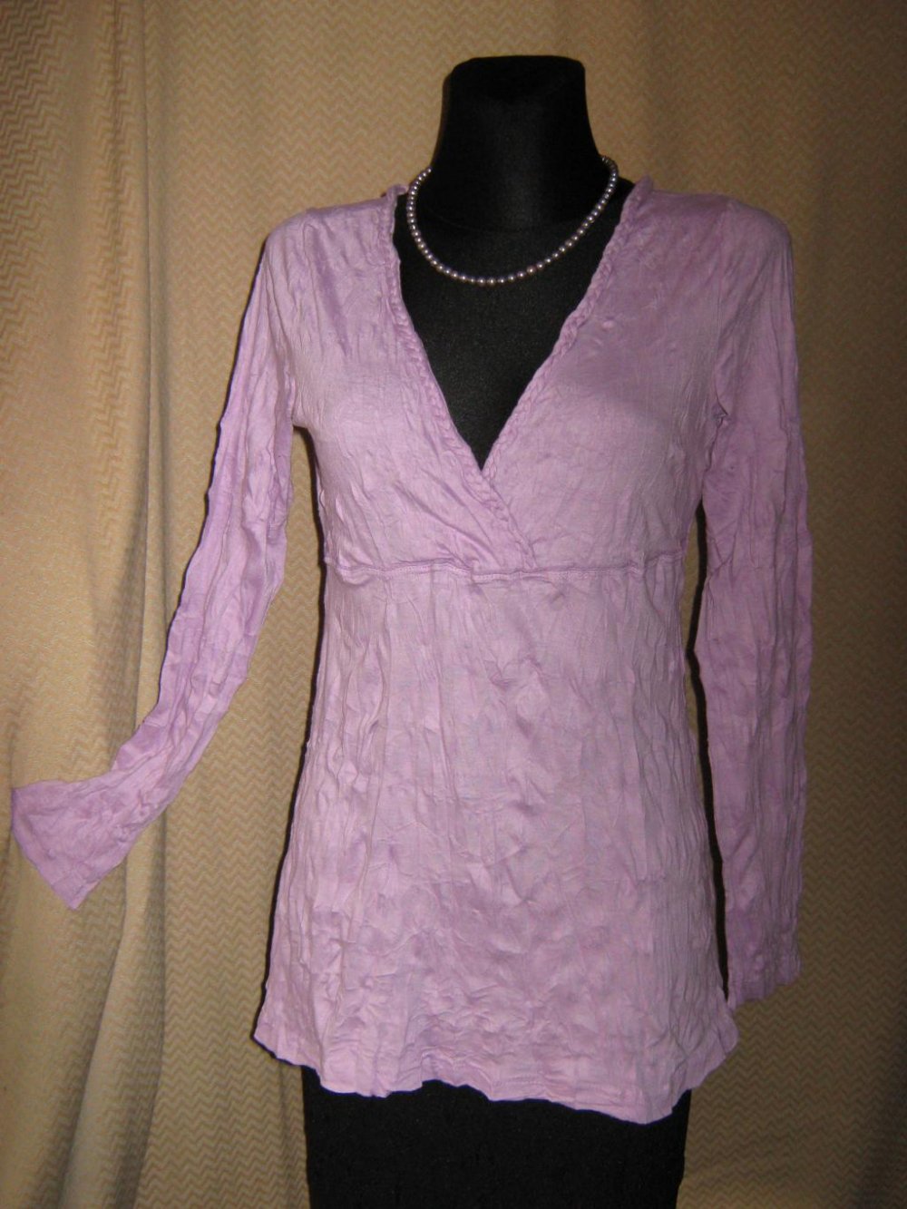NEUw * Ausgefallen * DESIGNER * Goa * Hippie * Coachella * Festival * Style * Baby Doll * Langarm * Longsleeve * Tunika * T- Shirt * Gr. 40- 42, 44/ M- L * lila * flieder * Pastell *