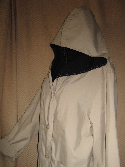  NEU * Klassisch * edel * Allround * Kapuzen * Long * Jacke * Gr. 40- 42/ M * kitt- beige * dunkel- blau *