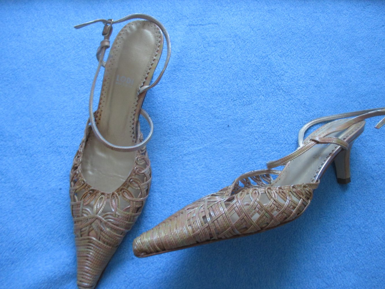  NEU im Karton * Flecht * Häckel- Optik * Echt Leder * High Heels * Slingbacks * Sling- Pumps * Schuhe 