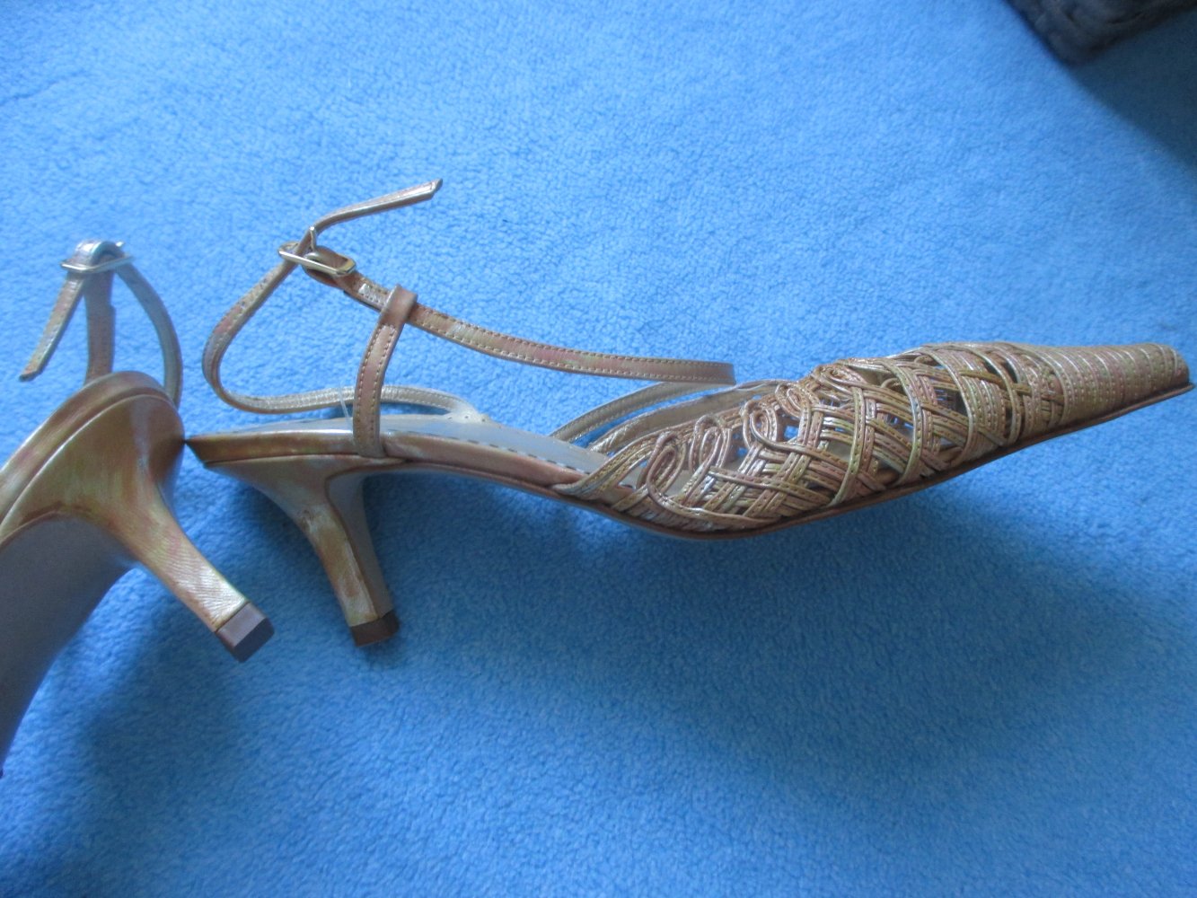  NEU im Karton * Flecht * Häckel- Optik * Echt Leder * High Heels * Slingbacks * Sling- Pumps * Schuhe 