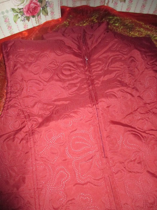 NEU * Stylisch * Original VINTAGE * ärmellose * DESIGNER * Stepp- Weste * Jacke * Gr. 36- 38, 40/ S- M * bordaux- dunkel- wein- rot *