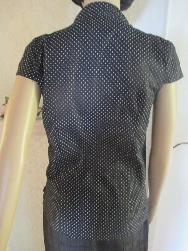 NEU 50er Jahre Rockabilly Style Polka Dots Pünktchen Punkte Tupfen Romatik Schleifen Schluppe Bluse 