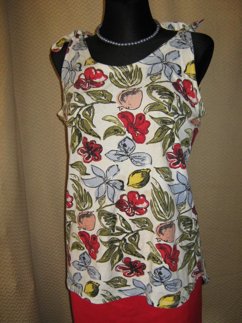 NEUw * Flower- Power * Blüten * Long * Träger * Top * T- Shirt 