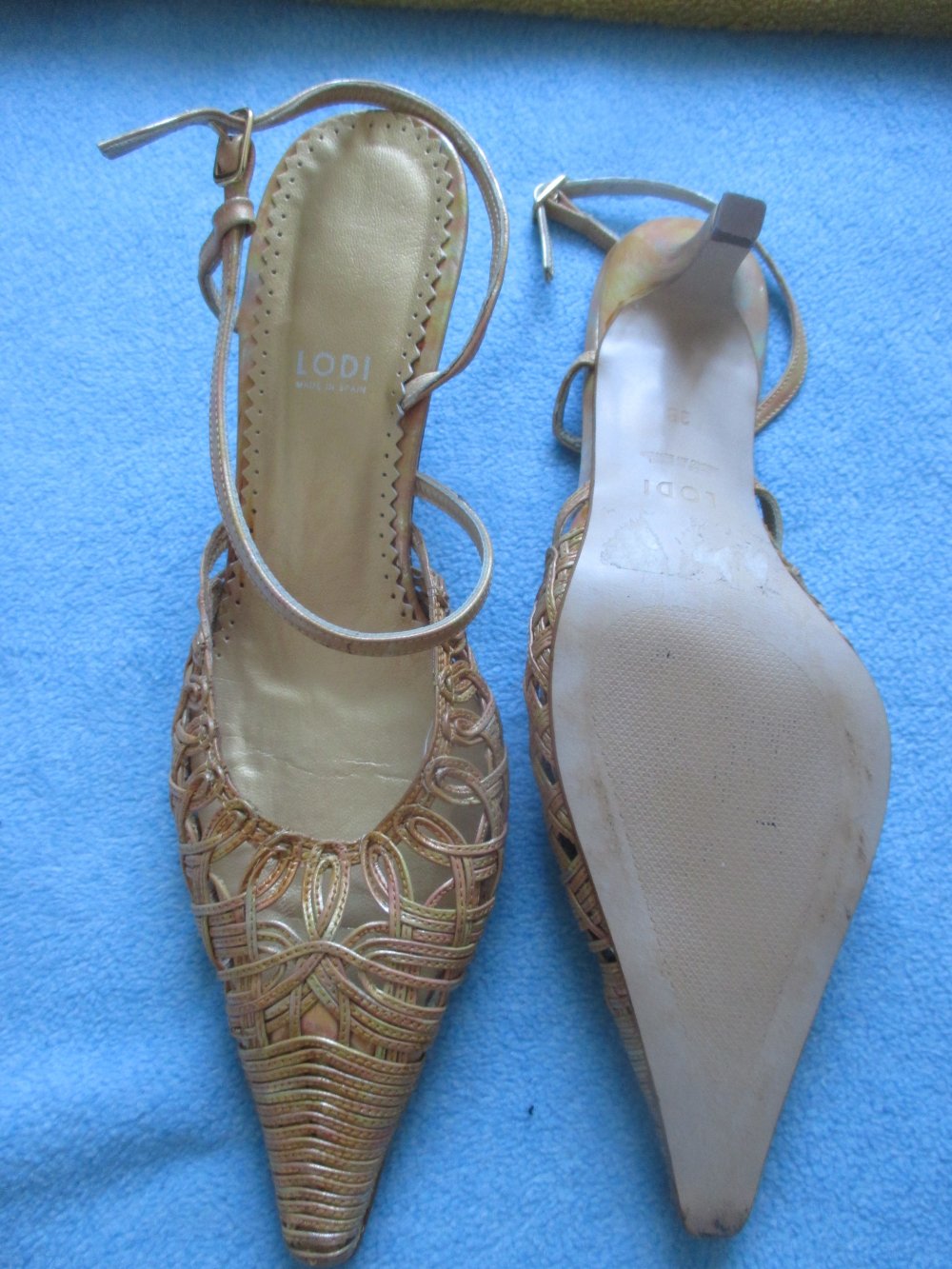  NEU im Karton * Flecht * Häckel- Optik * Echt Leder * High Heels * Slingbacks * Sling- Pumps * Schuhe 