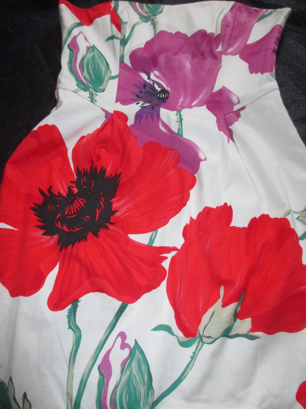 NEU * Mohn- Blumen * Blüten * Flower- Power * Bustier * Korsagen * Cocktail * Kleid 