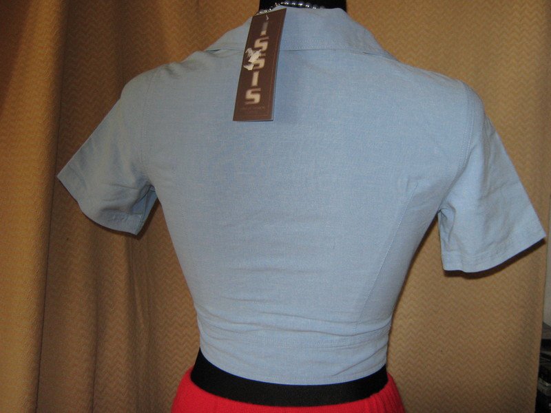 NEU mit ETIKETT * Extravagant * Pin- up Style * Kurz * Bindeband * Guckloch * Cut out * Bluse 