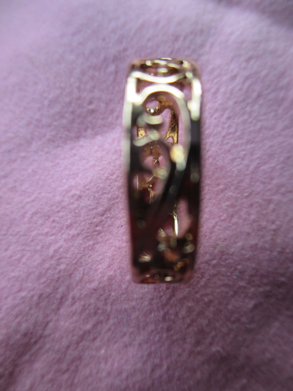  NEU ungetragen * Klassisch * elegant * DESIGNER * Blumen * Blüten * Barock * Rokoko * Cut Out - Optik * Ring * gold * 18 mm Durchmesser * Modeschmuck *