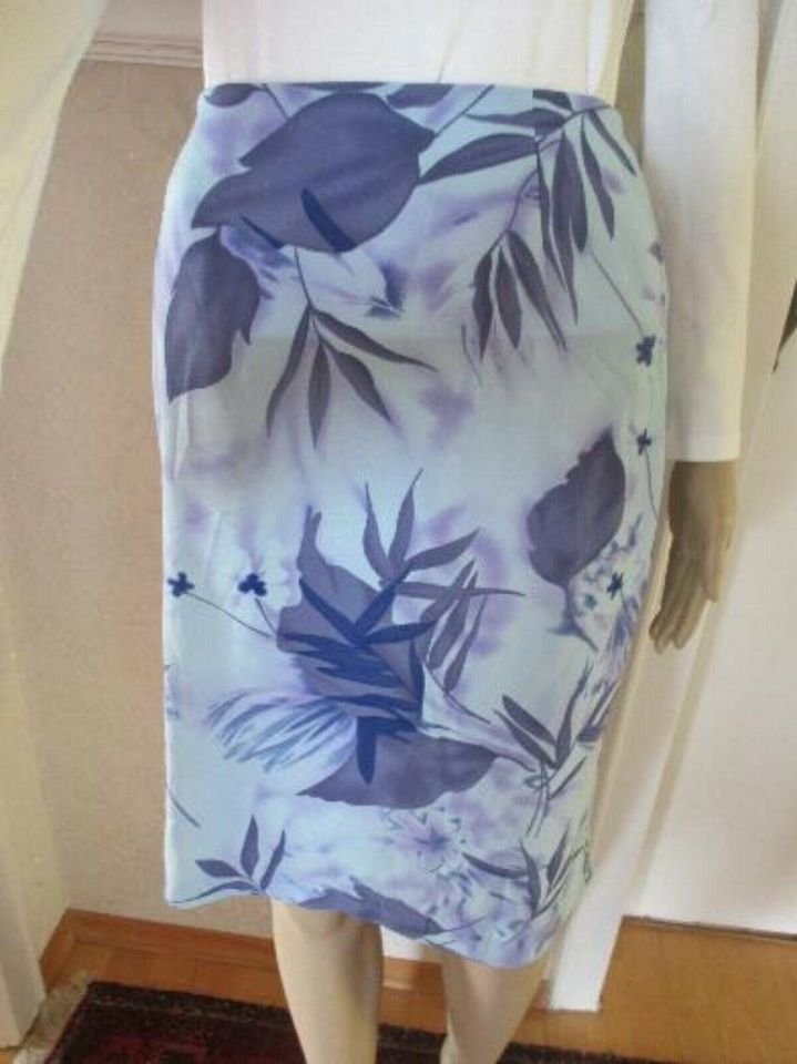 NEU * Aquarell * Blüten * Blätter * Flower- Power * A- Linie * Gummizug * Rock 