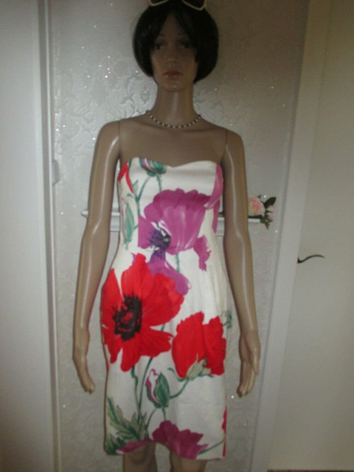 NEU * Mohn- Blumen * Blüten * Flower- Power * Bustier * Korsagen * Cocktail * Kleid 
