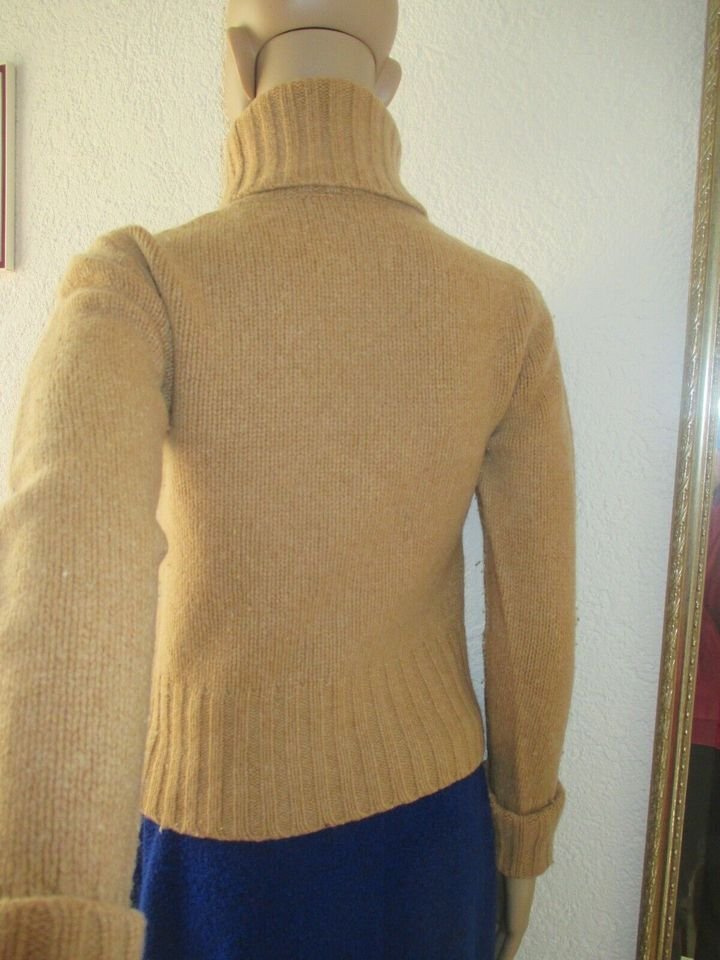Klassisch * Original VINTAGE * Lambswolle * Ripp * Strick * Rollkragen * Pullover 