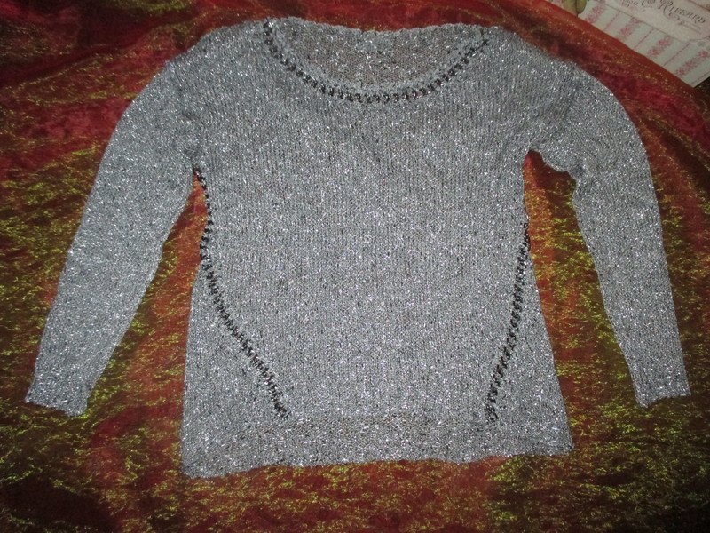 NEU * Extravagant * Abend * Ausgeh * Lurex * Glitzer * Strick- Pullover 