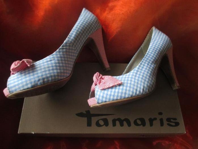 NEU * Ausgefallen * Vichy Karo * Rockabilly * Trachten- Style * Plateau * High- Heels * Stilettos * Peep Toes * Pumps * Schuhe 