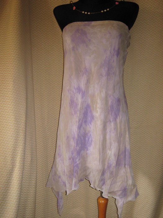  NEU * Batik- Look * Seiden Chiffon * Crinkel * Elfen- Style * Zipfel * ROCK oder Bandaeu KLEID 