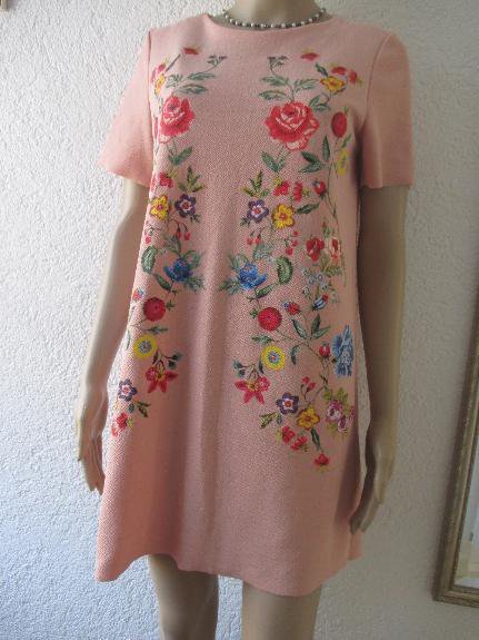 NEU * Boho * Trachten * Folklore * Blumen * Rosen * Blüten * Flower- Power * Ornamente * Print * Etui * Koffer * Strech * Kleid 