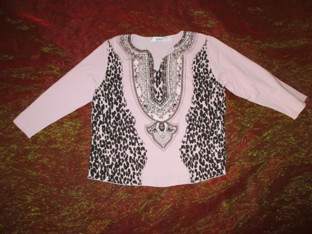NEUw * Ausgefallen * edel * Glitzer- Stickerei * Animal * Leo- Style * Longsleeve * Langarm * T- Shirt 