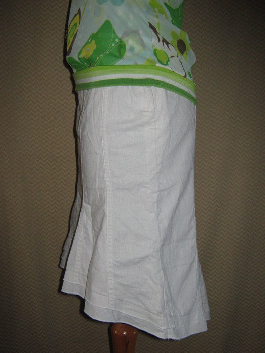 NEUw * Ausgefallen * Leinen * Vokuhila * vorne kurz hinten lang * High Waist * Rock 