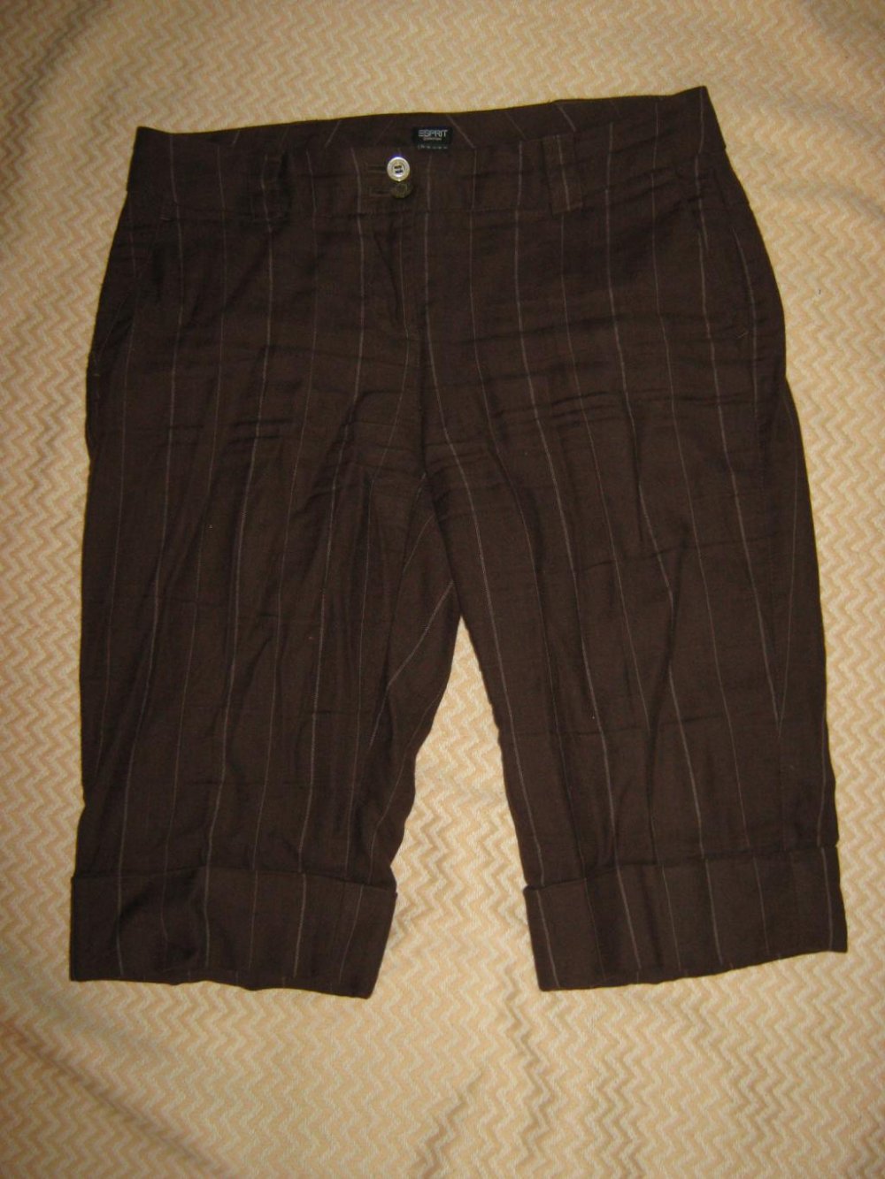 NEU * Edel * Leinen * Nadelstreifen * Bermuda- Short * Hose 