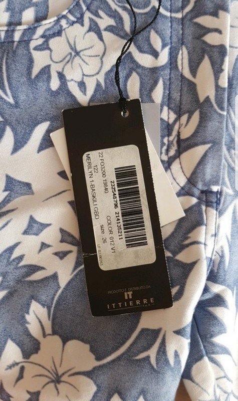 NEU mit ETIKETT * 50er Jahre Rockabilly * Karibik * Blumen * Blüten * Flower Dreiviertel * Capri *  Hose 