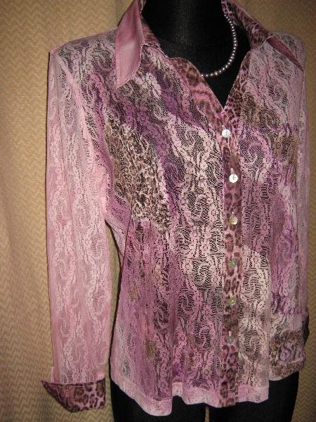 NEUw * Edel * Abend * Ausgeh * Lace- Spitzen * Pailletten Stickerei * Batik * Hemd- Bluse 