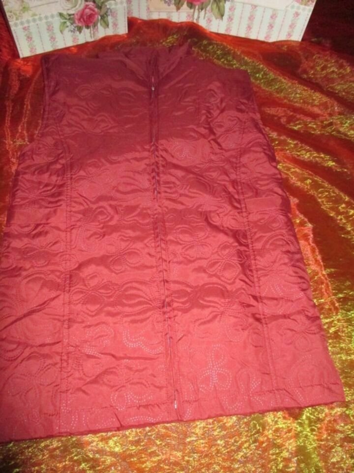 NEU * Stylisch * Original VINTAGE * ärmellose * DESIGNER * Stepp- Weste * Jacke * Gr. 36- 38, 40/ S- M * bordaux- dunkel- wein- rot *